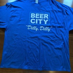 Beer City Dilly Dilly Graphic T Shirt Blue 3XL